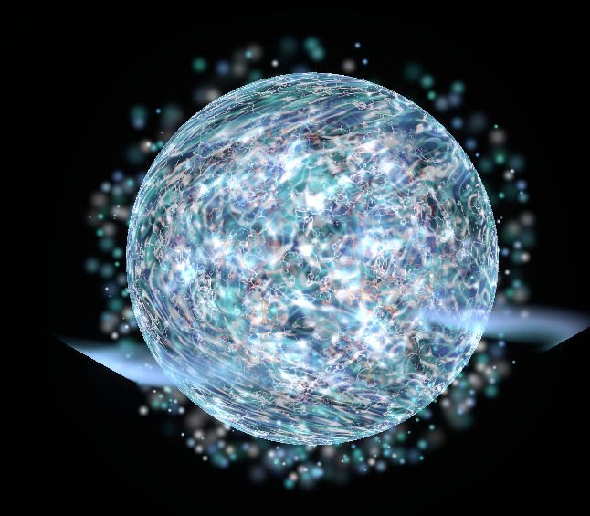 AI Orb — swirling 3D orb with particles and bloom